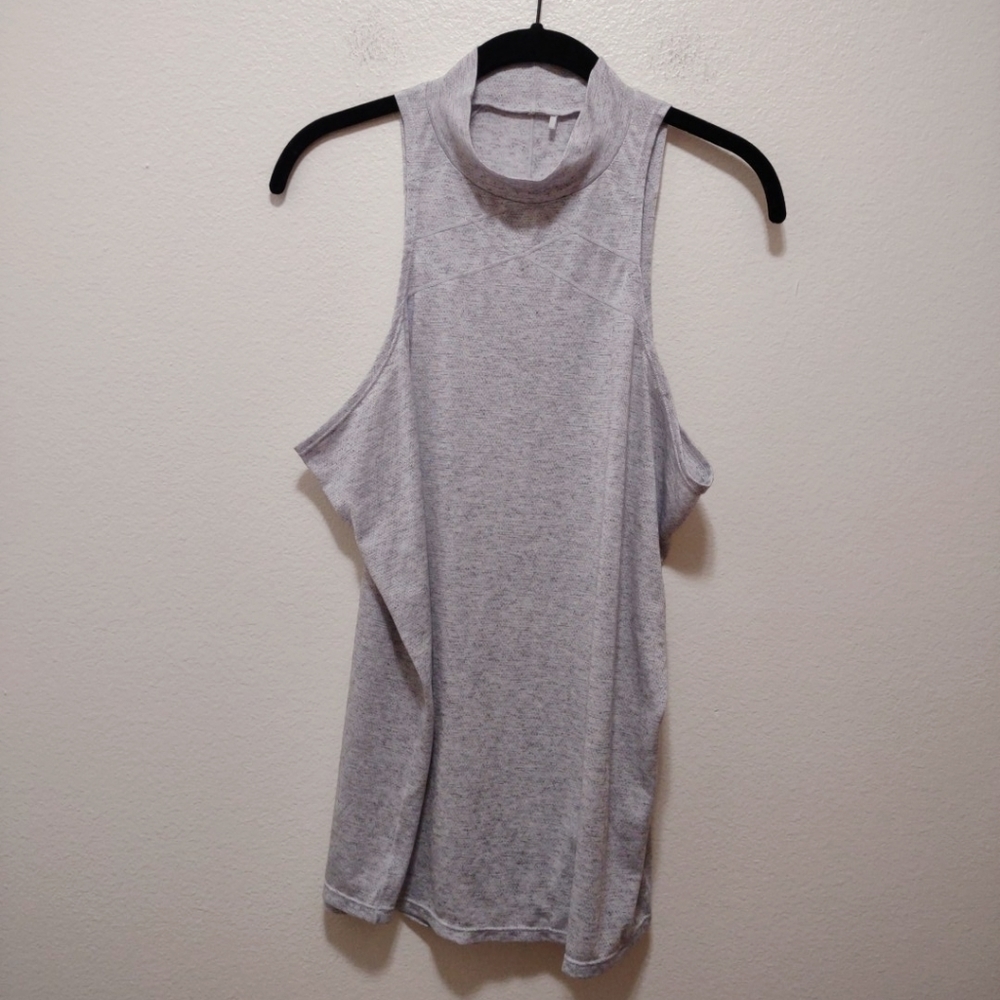 Prana Gray High Neck Sleeveless Workout Top Small